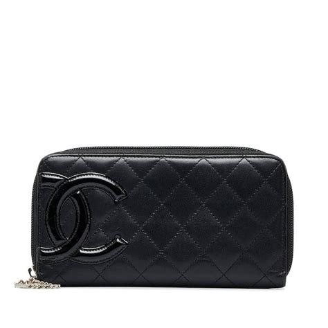 chanel cambon long wallet|chanel zipped wallet.